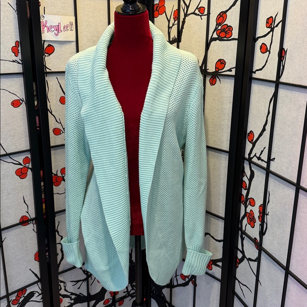 #59. 🪷Mint Green Open Front Cardigan. Xl